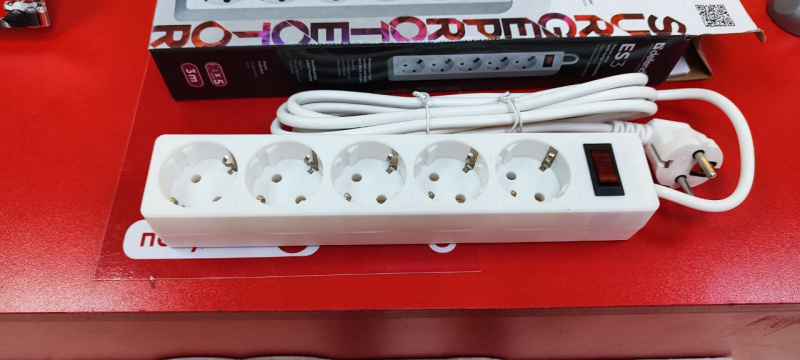 Сетевой фильтр Defender ES, 3м, 5 розеток